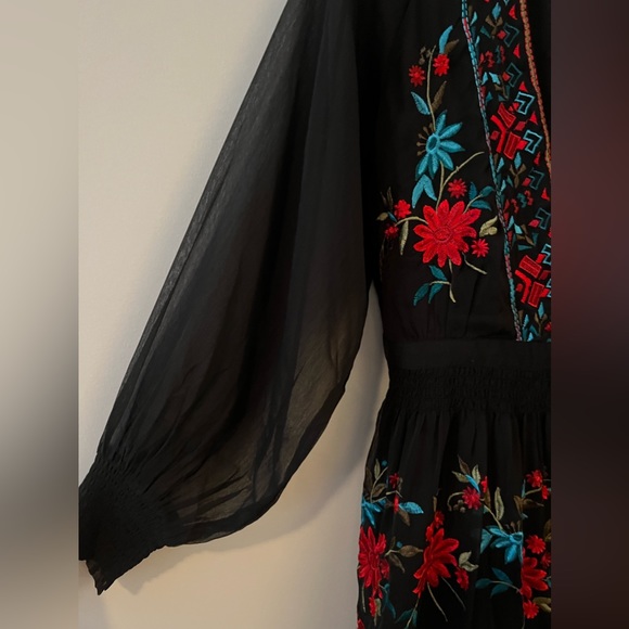 Anthropologie Not So Serious by Pallavi Mohan Embroidered Mini Wrap Dress NWT - Picture 8 of 10